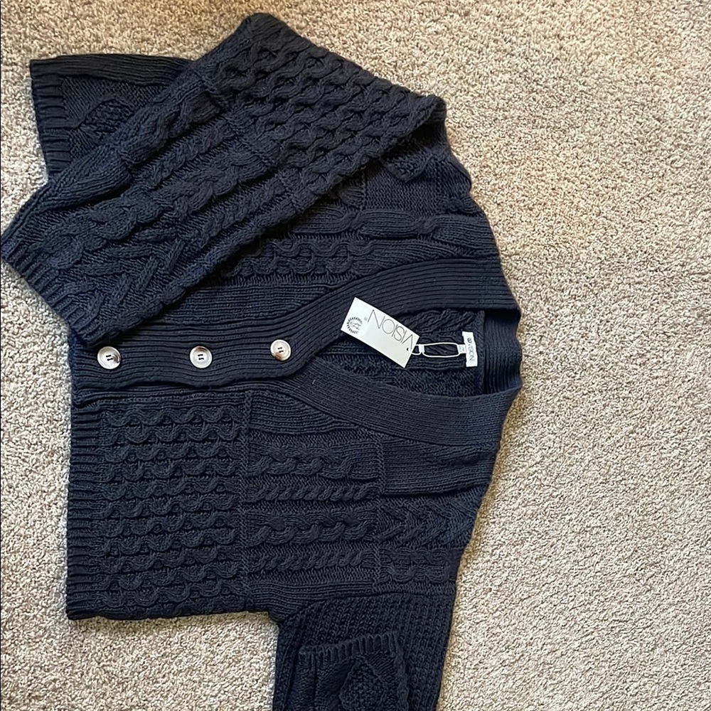 Elegant Black Cable Knit Sweater